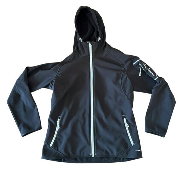 Salomon Woman's Sz XL 360 Degree Hoody II Zip Hoodie in Black w/ White Accents - Picture 12 of 12